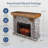 Country Living - Glenbrook Fireplace Mantel Package, 28”, Alexa/WiFi Enabled Fireplace Insert, Cast Stone River Rock Surround