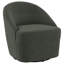 Fauteuil d'appoint pivotant vert Denali