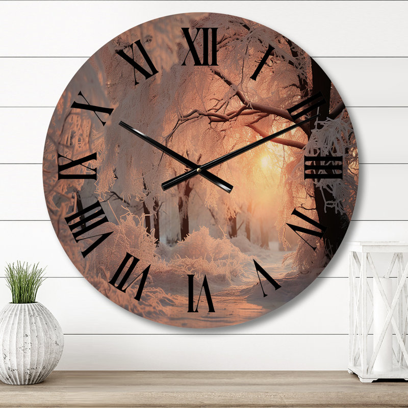 Horloge murale paysage d'hiver, Petit