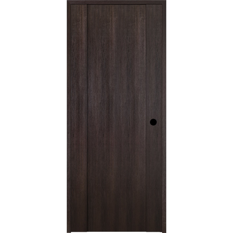 Porte battante simple en bois manufacturé Avon 01, Chêne Veralinga, Gauche, 35,875 po x 79,37 po