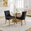 Ensemble de 2 chaises de salle à manger rembourrées en chenille de style moderne-1237889434