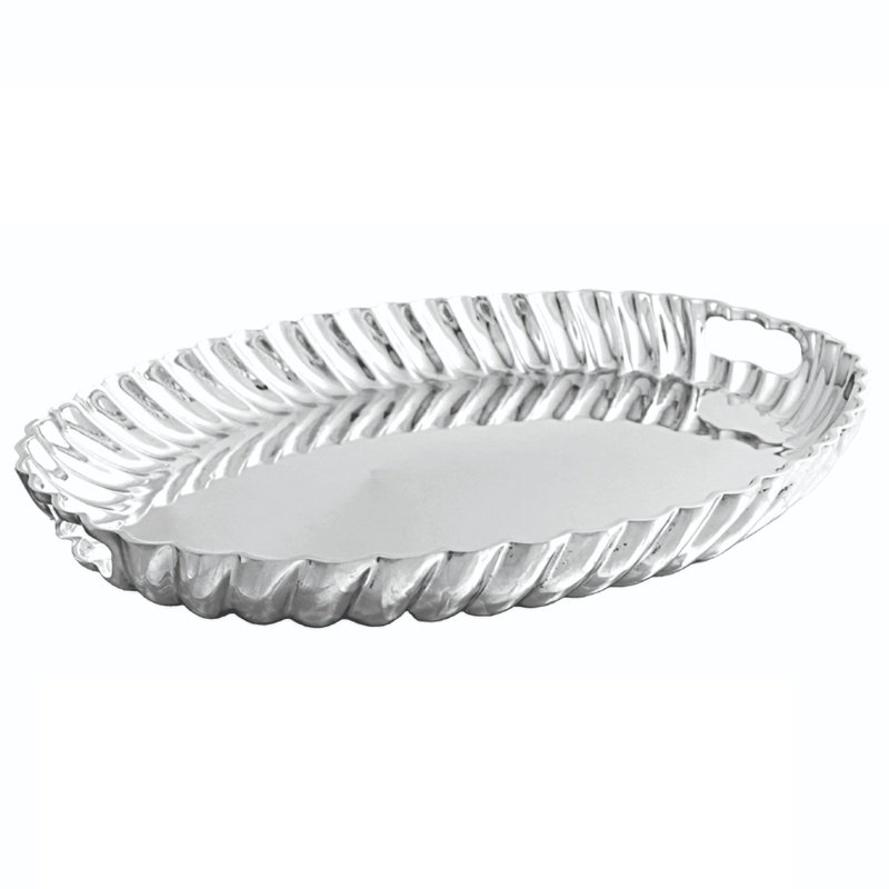 Vintage Swirl Oval Tray With Handles