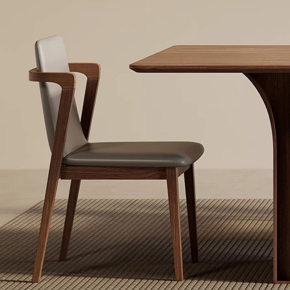 Greyleigh Minimalist Dining Table And Chair Solid Wood Rectangular ...