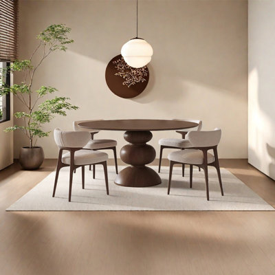 Candied haws shape solid wood dining table set