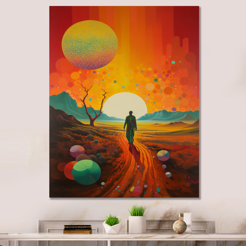 Mystic Wandering Through the Rainbow Desert I - reproduction imprimée, H 40 po x l 30 po x P 1,5 po, Toile tendue