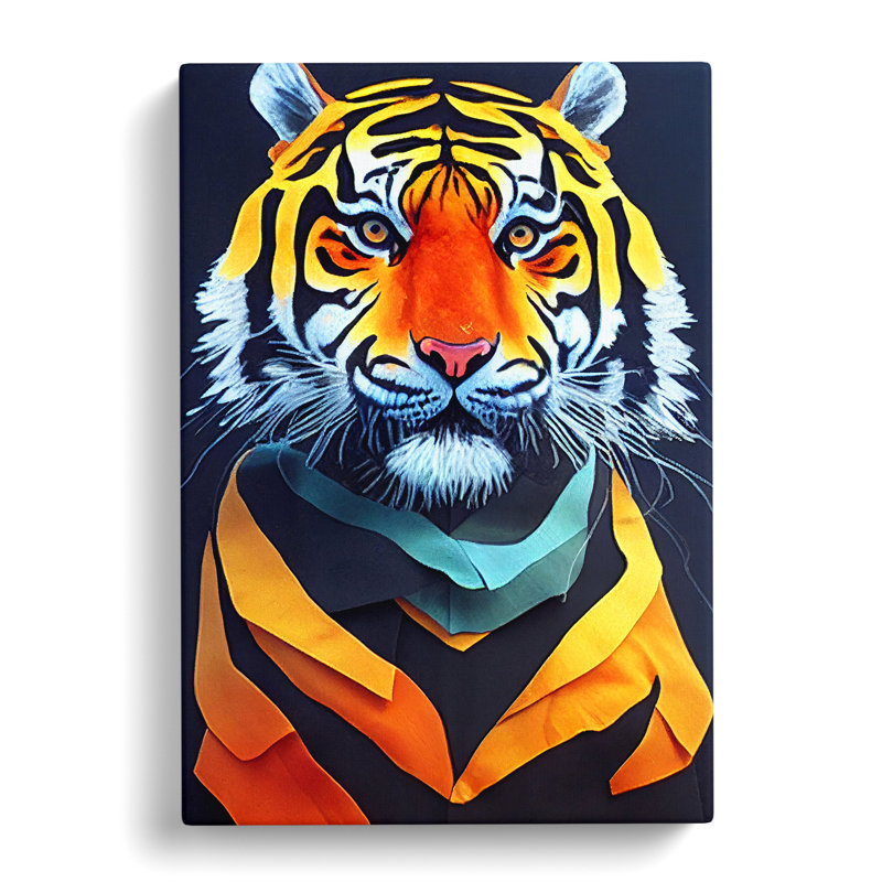 Tiger - Wrapped Canvas, 76cm H x 50cm W x 3cm D