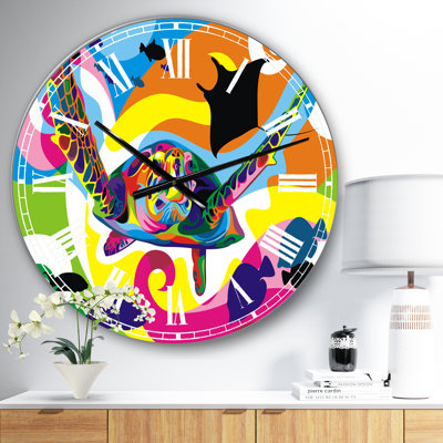 Underwater - Horloge murale moderne surdimensionnée