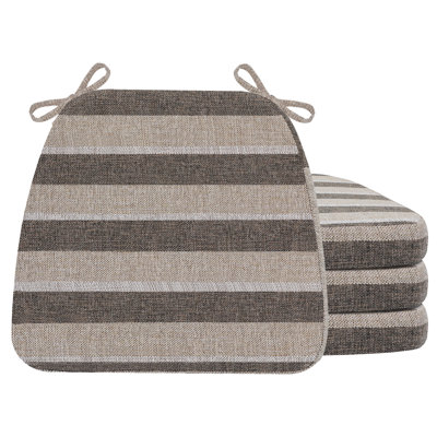 Coussin de chaise de salle à manger en forme de D 17 po x 16 po x 2 po