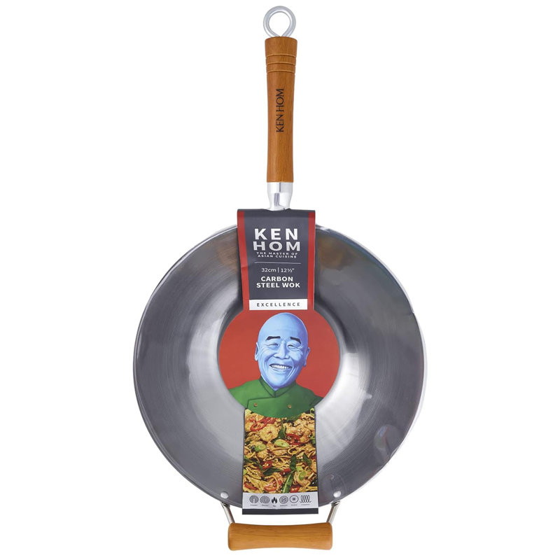 Ken Hom Carbon Steel Seasoning Wok 32cm Excellence