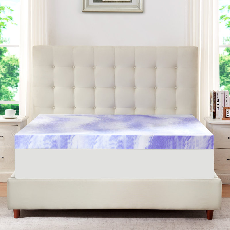 Burhardt Mattress Topper , 2 Inch Gel Memory Foam Bed Topper for King Size Bed, CertiPUR-US Certified, King