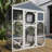 Outstanding Wooden Outdoor Cat House with Multiple Features for Pets