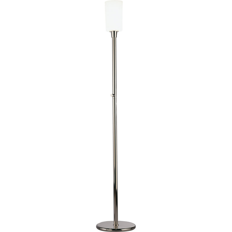 Nina 70.5'' Polished Nickel Floor Lamp with Frosted Glass Shade