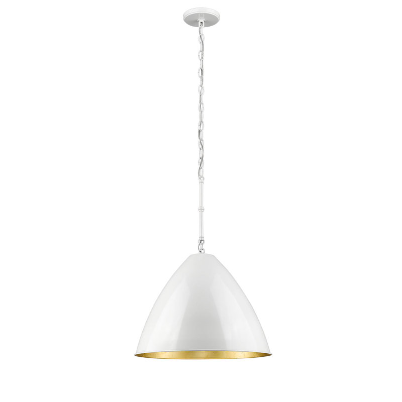 Luminaire suspendu conique à 1 lumière Felder, H 13 po x l 15 po x P 15 po