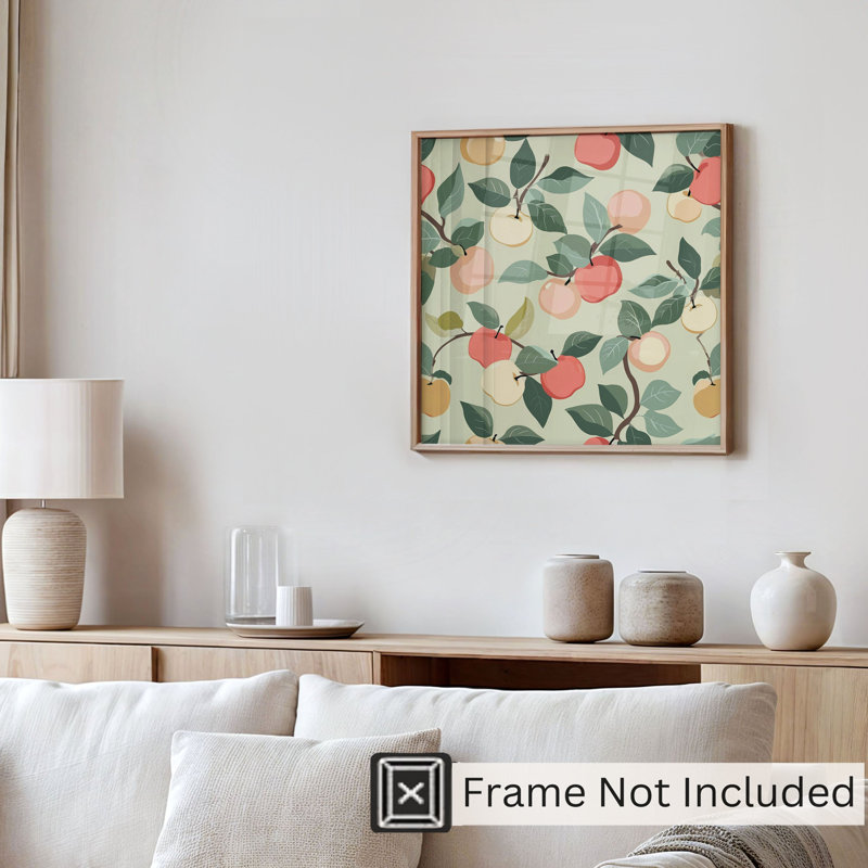 «Food and Kitchen Apples», reproduction d'art moderne sans cadre, H 24 po x l 24 po