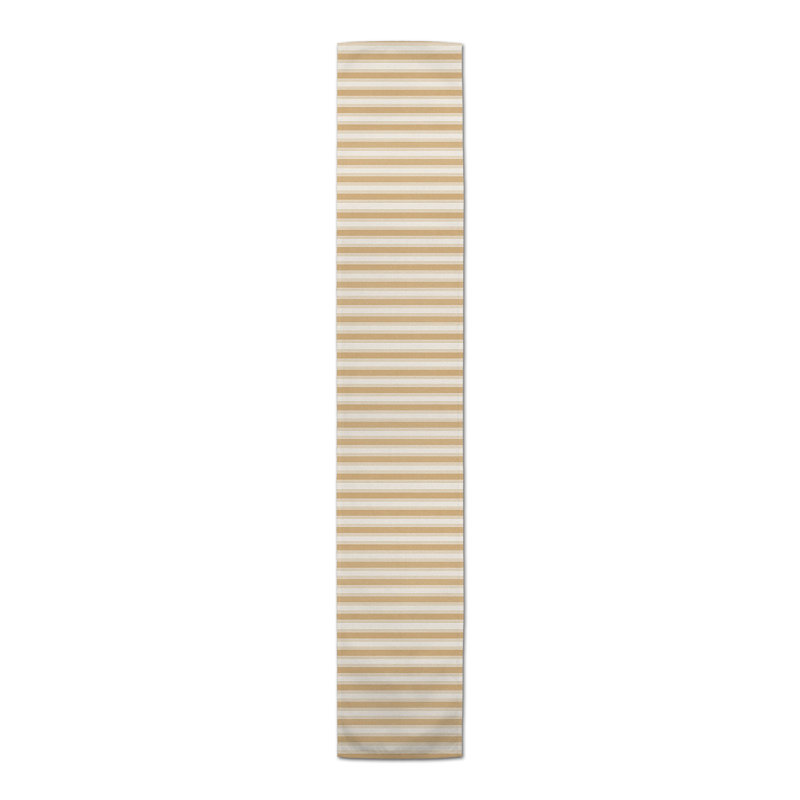Rectangular Striped Table Runner, 72" x 16", Gold