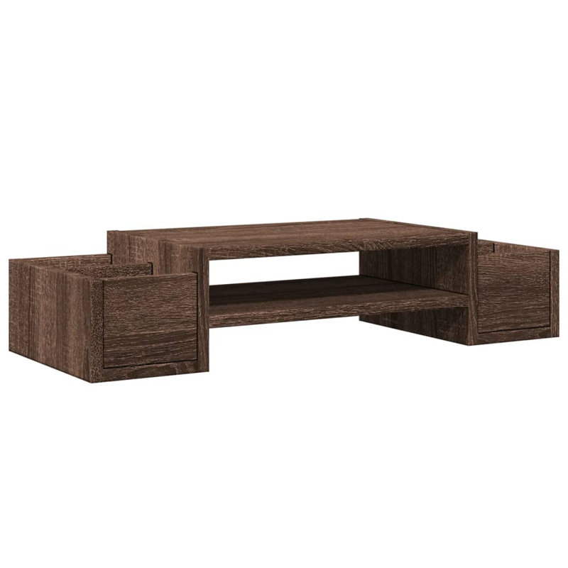 Shirika Manufactured Wood Monitor Stand, Brown Oak