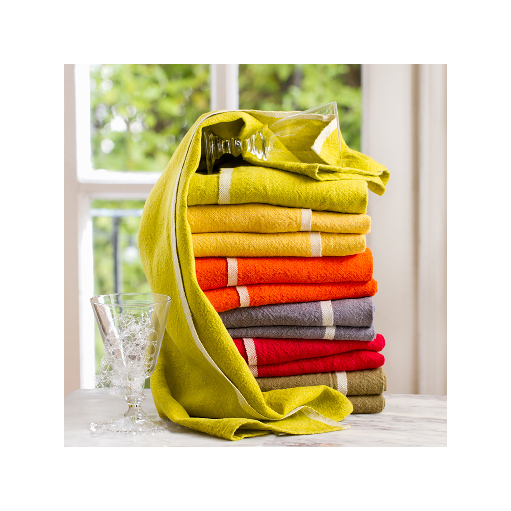 Soren Dish Cloth Kitchen Towel, Orange