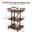 Multi-tier Salon Cart with Universal Wheels and Iron Rail