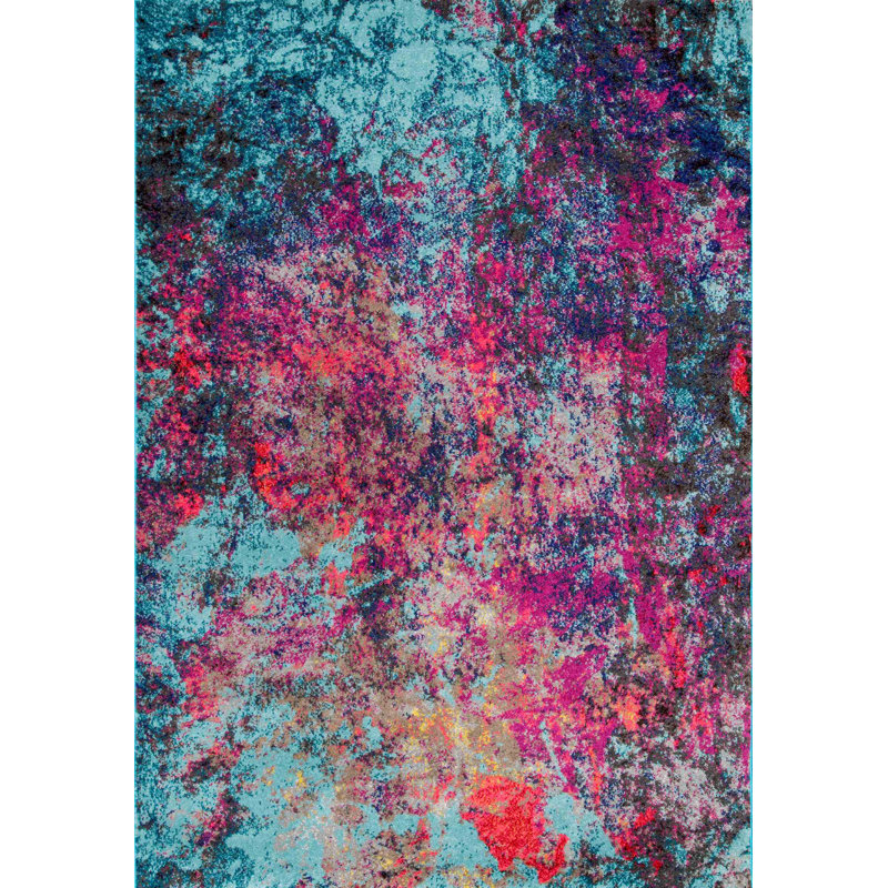 Multicolore / ivoire Taina, Rectangle 4 pi 1 po x 6 pi