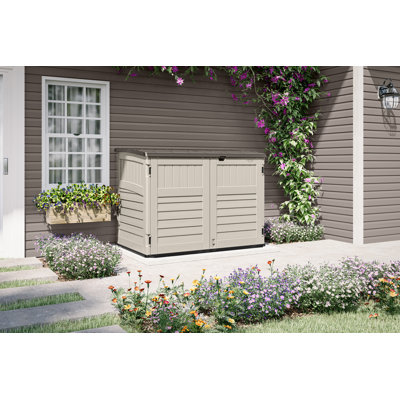 Remise de rangement horizontale en résine avec couvercle relevable au gaz l 70,5 po x P 44,25 po Suncast