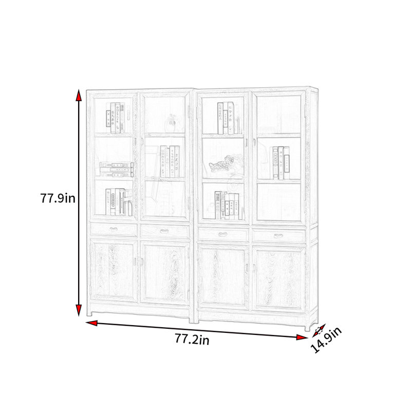 New Chinese Minimalist Style Bookcase
