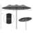 Outsunny Double Sided Patio Umbrella, Outdoor Market Umbrella with Push Button Tilt and Crank, 3 Air Vents and 12 Ribs, for Garden, Deck, Pool, Gray-255026088-206579730