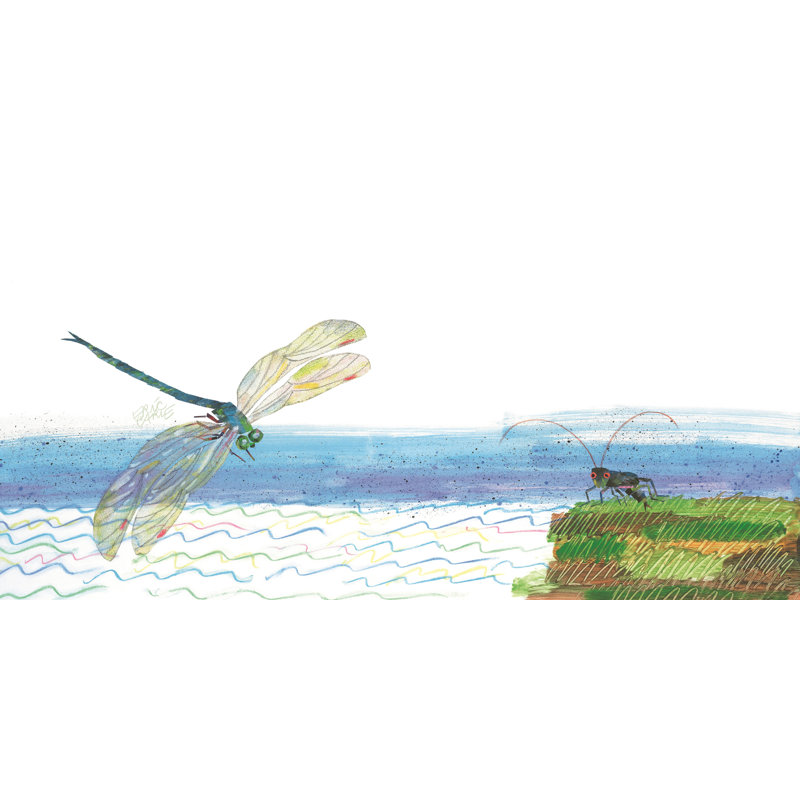 Insect Friends - Painting on Canvas, 30cm H x 61cm W