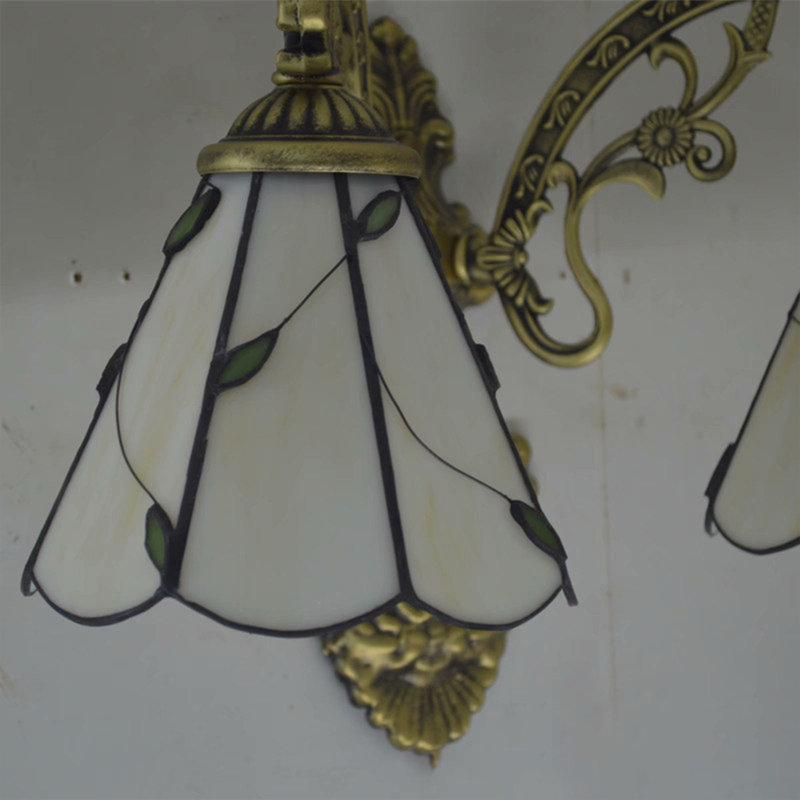 Double applique murale vitrail Tiffany