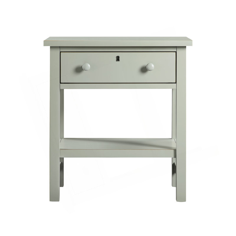 Finley 1-Drawer Storage Nightstand, Antique Gray