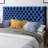 Queen Size Headboard With Navy Blue Velvet Cover, Button Diamond Stitch, Adjustable For Bedroom Decoration Headboard, Size, Contemporary Style, Stitch-1096120665