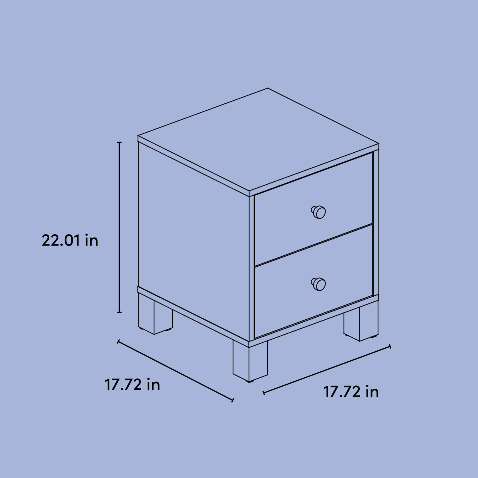 California Nightstand, Sage