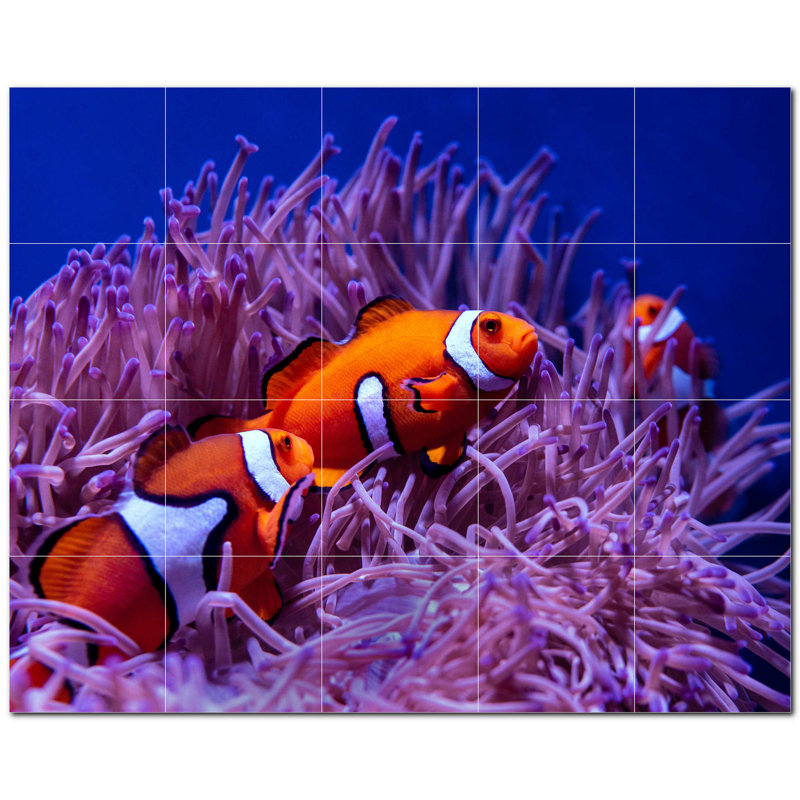 Murale décorative en céramique 4,25 po x 4,25 po