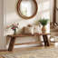 Banc extra long en bois massif de 63 po, banc de rangement pour chaussures d'entrée de maison de campagne pour couloir, chambre à coucher