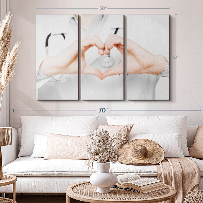 Impression romantique sur toile, H 32 po x l 50 po x P 1,25 po