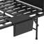 Lit d'invité de 75 pouces avec matelas en mousse viscoélastique de 5 po, cadre pliable compact et en métal, mobilier de chambre moderne