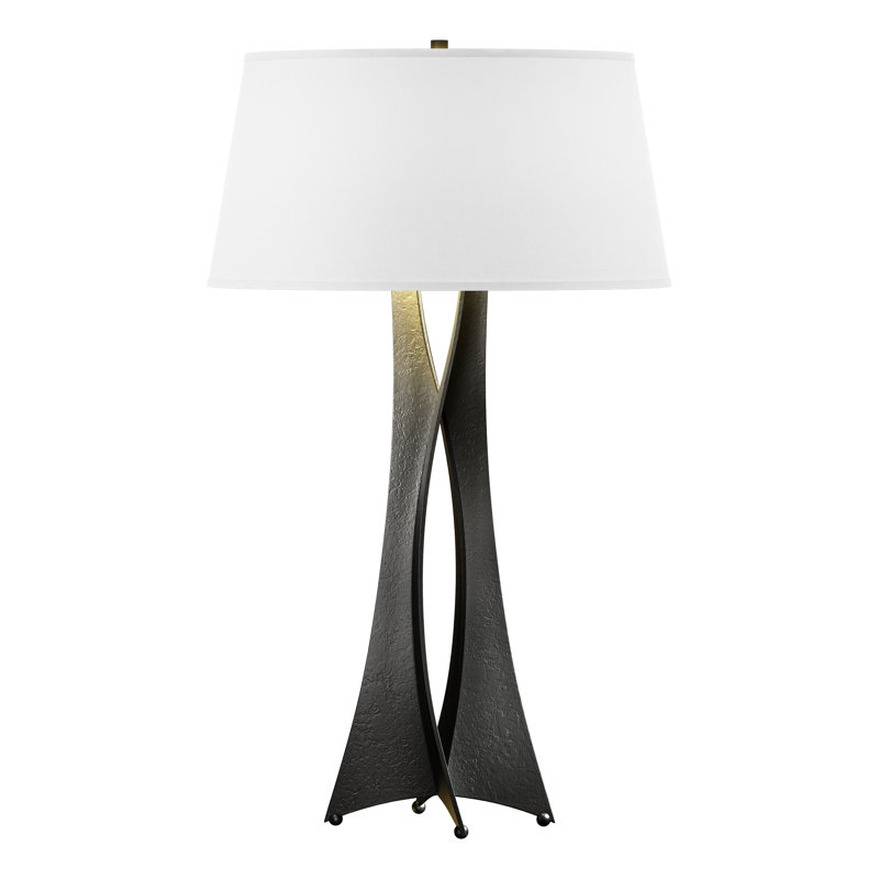Moreau 33.4" Table Lamp, Black, Natural Anna