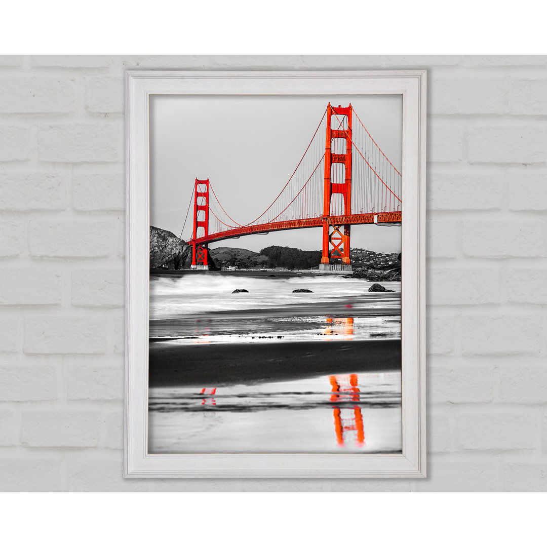 Golden Gate Bridge Rote Reflektionen - Druck