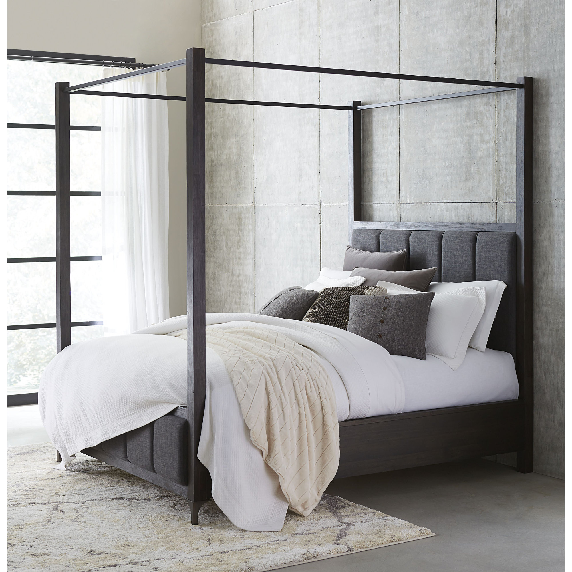 Lucerne Solid Wood Panel Bed, California King