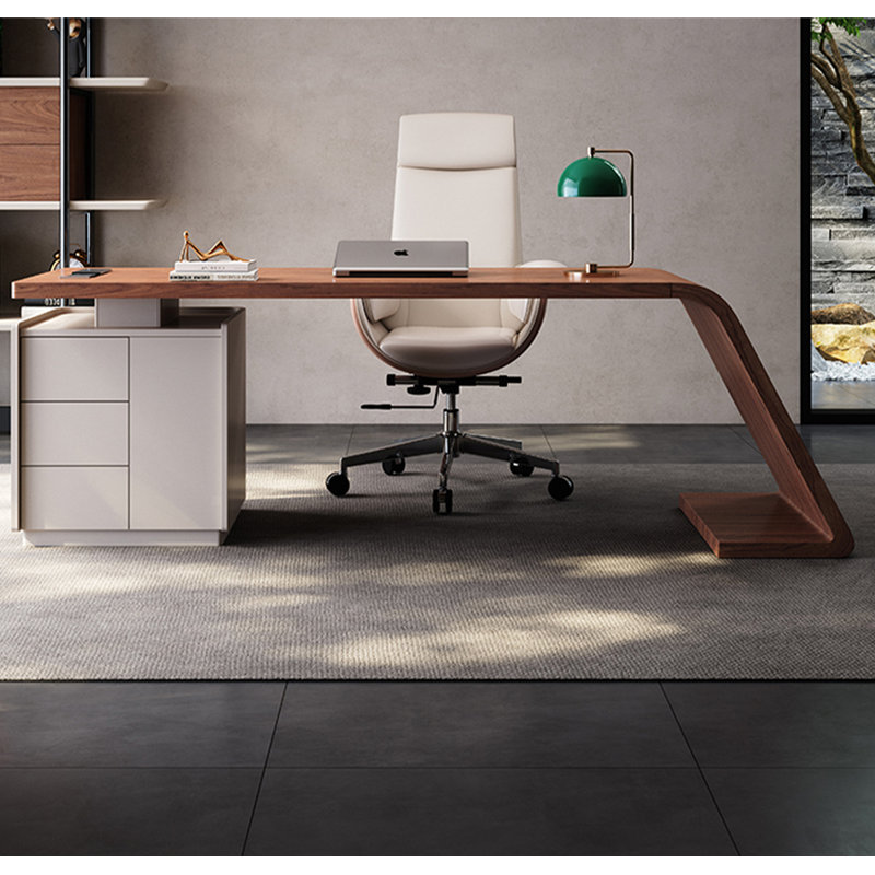 Bureau multifonctionnel rétro haut de gamme, H 29,5 po x l 55,1 po x P 27,6 po