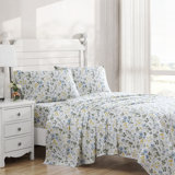 Meadow Floral Laura Ashley Sateen Cotton Printed Sheet Sets
