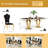 7-Piece Dining Table Set with Marble Veneer Tabletop and PU Leather Chairs – Modern Dining Room Furniture, Seats 6-1804995614
