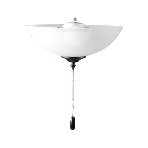 Basic-Max 12.5'' 2 - Light Frosted Bowl Ceiling Fan Light Kit, Black