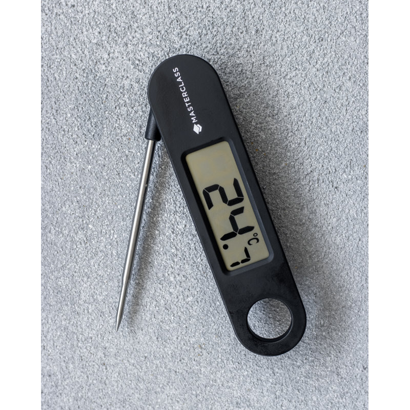 MasterClass 2pc Kitchen Tool Set Including 5kg Scale with Brass Finish Bowl & Digital Thermometer
