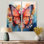 Papillon abstrait Auras II - art mural moderne 2 panneaux