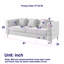 Canapé modulaire surdimensionné de 81 pouces à 3 places de 81 pouces, tissu confortable pour le salon, assise profonde avec 3 coussins lombaires pour une détente ultime-785261095