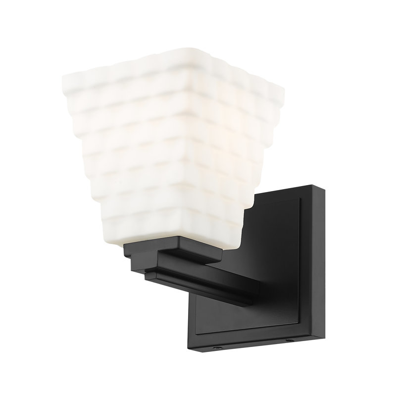 Applique murale 1 lumière Teyona, Noir mat