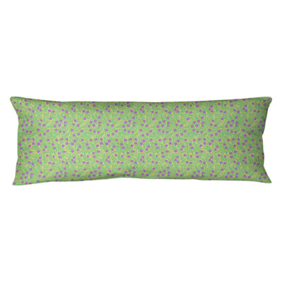 Coussin lombaire à motif floral tourbillony