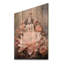 Bouddhisme rose lotus de la sagesse - impression spirituelle sur bois de pin naturel-109493077