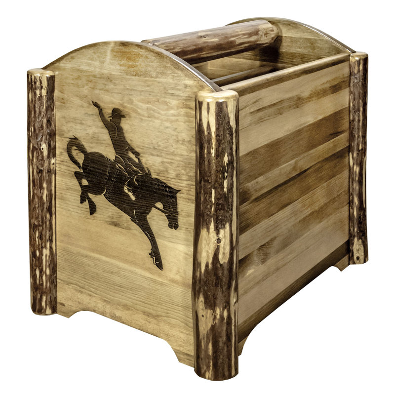 Tustin Solid Wood Free Standing Magazine Rack