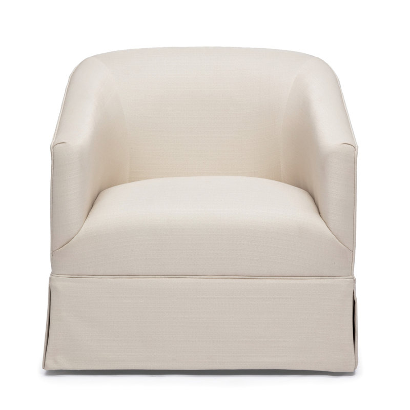 Fauteuil pivotant à jupe en lin Earl